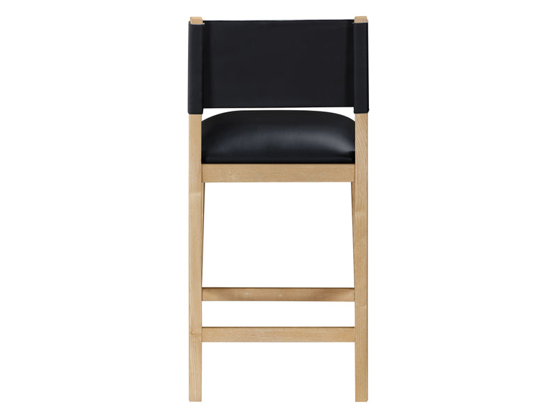Avon 20.7" Wide Vegan Leather Bar Stool