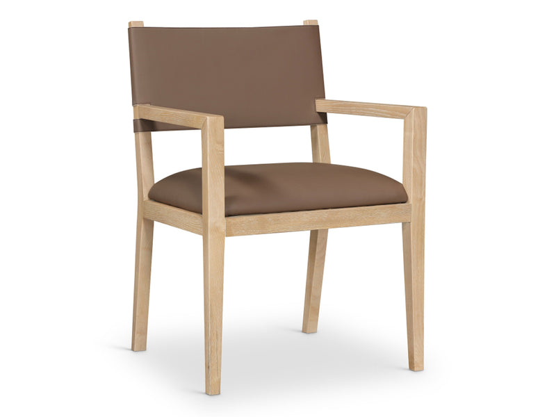 Avon 23.5" Wide Vegan Leather Dining Armchair