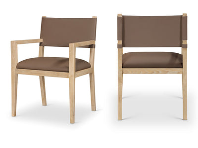 Avon 23.5" Wide Vegan Leather Dining Armchair