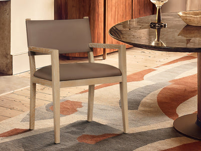 Avon 23.5" Wide Vegan Leather Dining Armchair