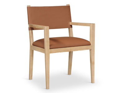 Avon 23.5" Wide Vegan Leather Dining Armchair