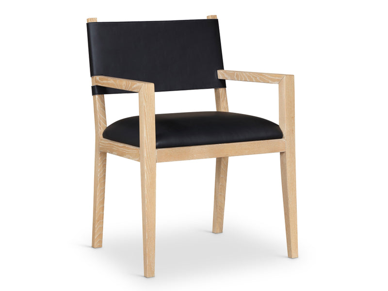 Avon 23.5" Wide Vegan Leather Dining Armchair