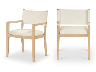 Avon 23.5" Wide Vegan Leather Dining Armchair