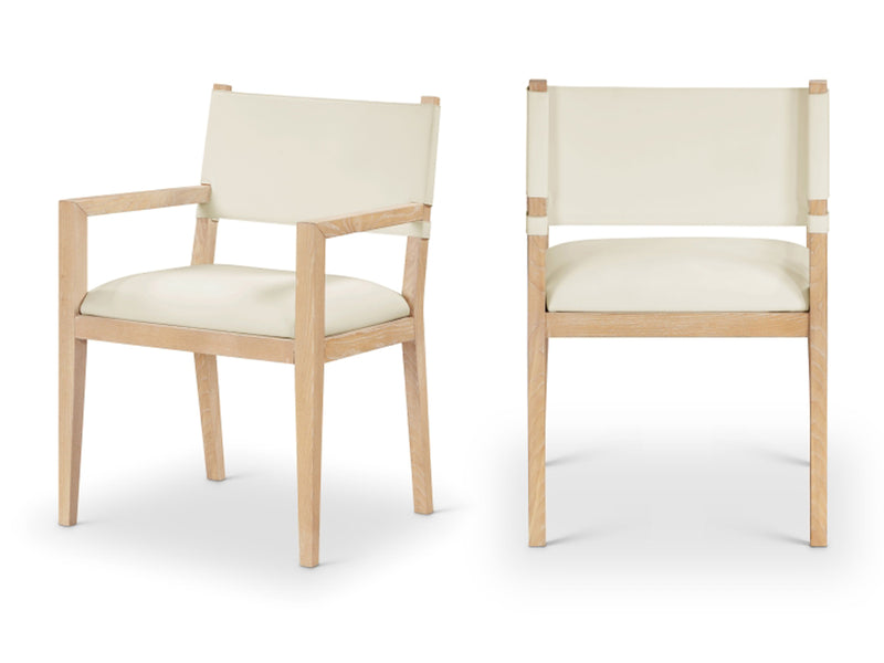 Avon 23.5" Wide Vegan Leather Dining Armchair