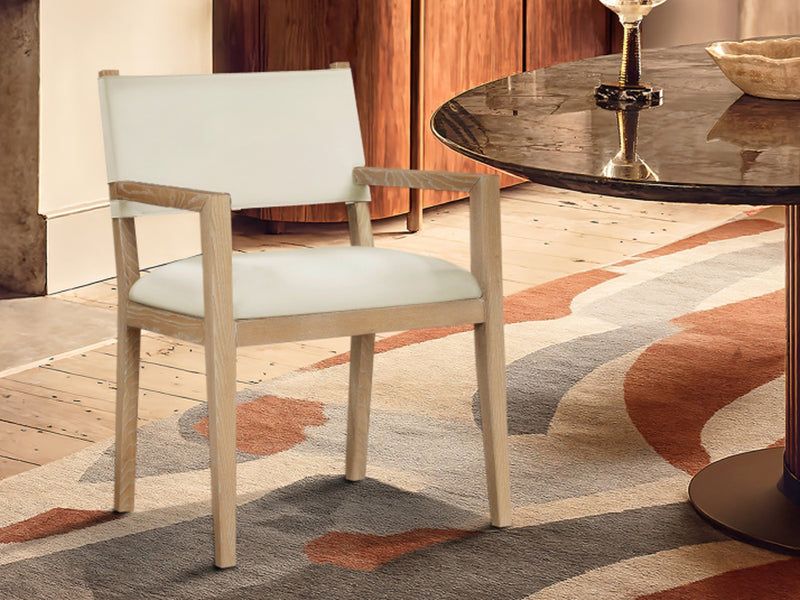 Avon 23.5" Wide Vegan Leather Dining Armchair