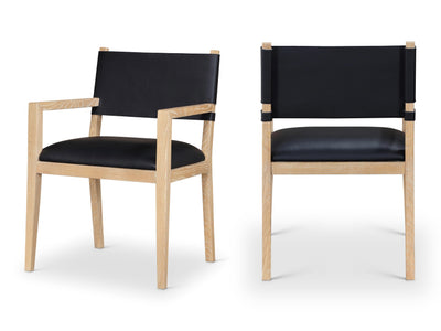 Avon 23.5" Wide Vegan Leather Dining Armchair