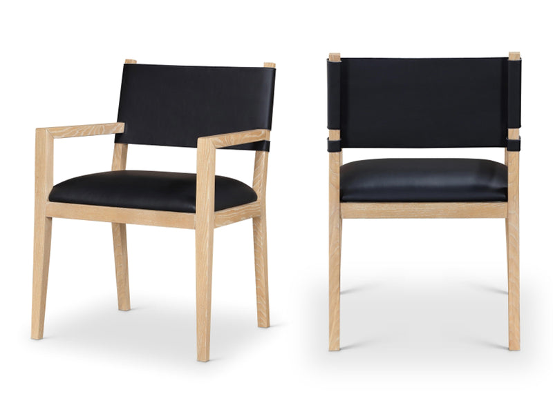 Avon 23.5" Wide Vegan Leather Dining Armchair