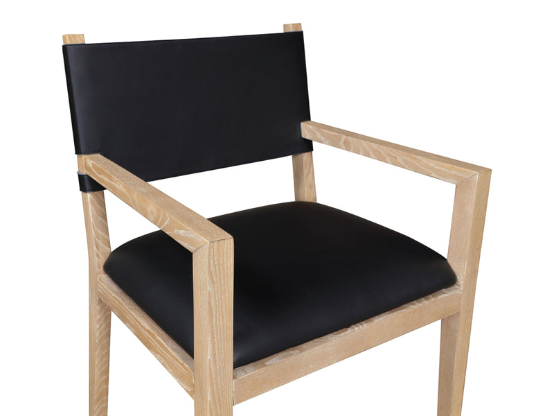 Avon 23.5" Wide Vegan Leather Dining Armchair