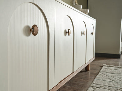 Bahama 78.7" Wide 4 Door Buffet With Mirror