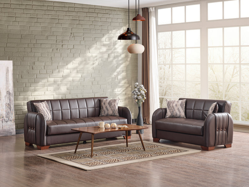 Barato Button Leather Living Room Set