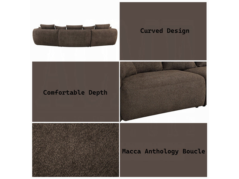 Bash 155" Wide Curved Sectional