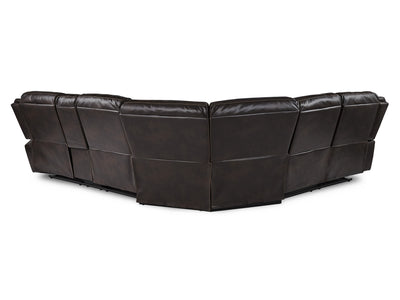Bastrop 118" / 105" Wide Leather Recliner Sectional