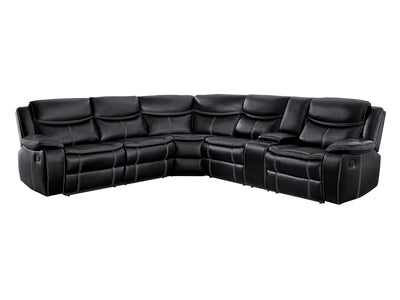 Bastrop 118" / 105" Wide Leather Recliner Sectional
