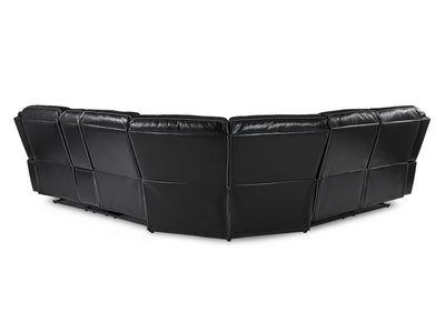Bastrop 118" / 105" Wide Leather Recliner Sectional