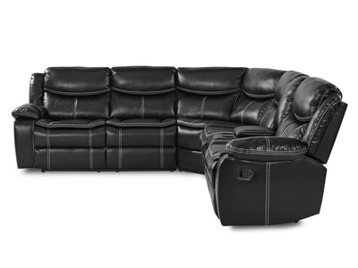 Bastrop 118" / 105" Wide Leather Recliner Sectional