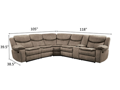 Bastrop 118" / 105" Wide Recliner Sectional