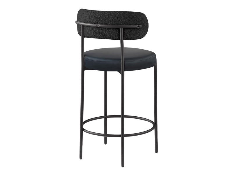 Beacon Leather & Boucle Bar Stool (Set of 2)