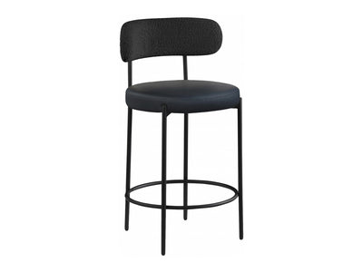 Beacon Leather & Boucle Bar Stool (Set of 2)