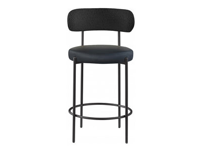 Beacon Leather & Boucle Bar Stool (Set of 2)