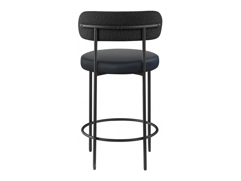 Beacon Leather & Boucle Bar Stool (Set of 2)