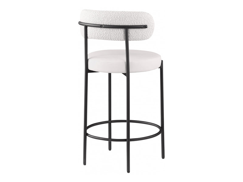 Beacon Leather & Boucle Bar Stool (Set of 2)