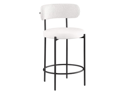 Beacon Leather & Boucle Bar Stool (Set of 2)