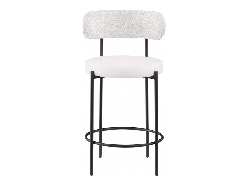 Beacon Leather & Boucle Bar Stool (Set of 2)