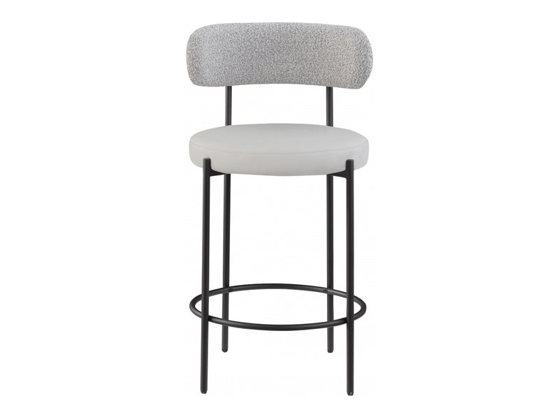 Beacon Leather & Boucle Bar Stool (Set of 2)