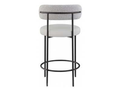 Beacon Leather & Boucle Bar Stool (Set of 2)