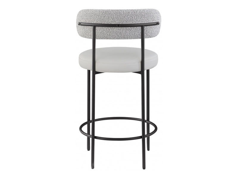 Beacon Leather & Boucle Bar Stool (Set of 2)