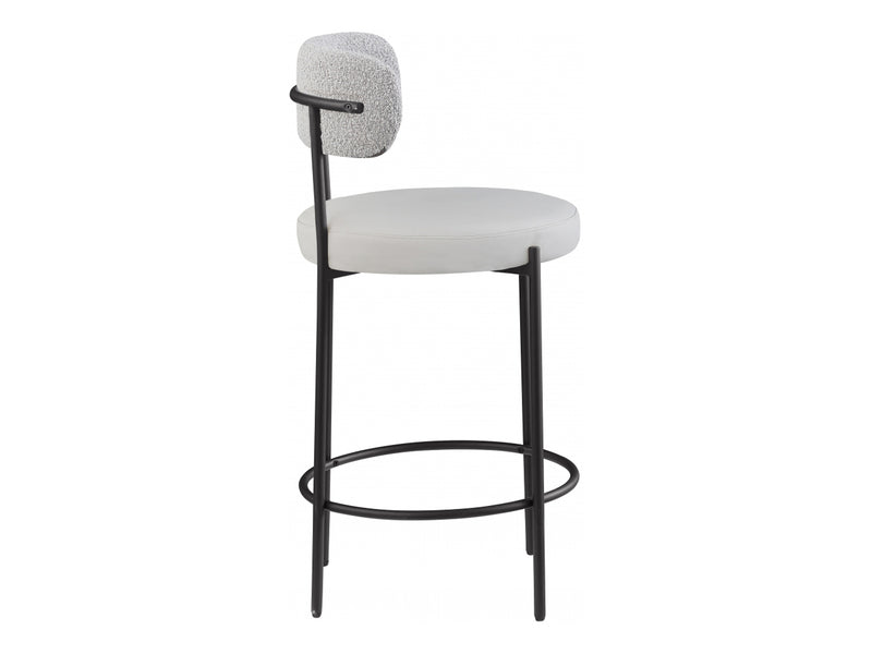 Beacon Leather & Boucle Bar Stool (Set of 2)