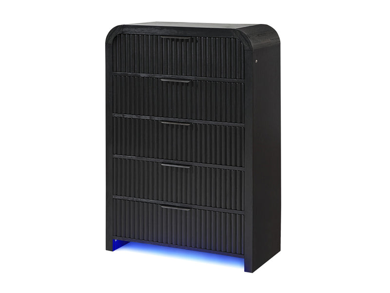 Beckett 38" Wide 5 Drawer Built-in LED Chest