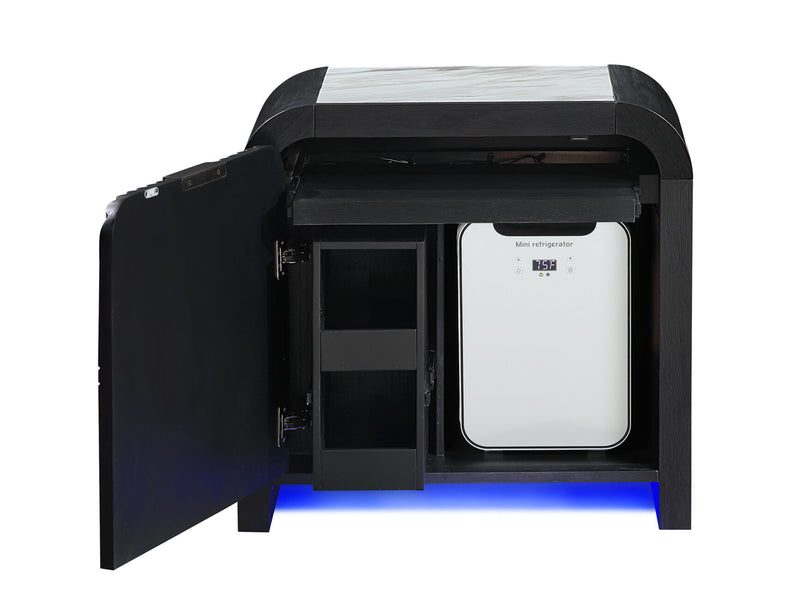 Beckett 26.5" Tall Nightstand With LED, Cooler and Speaker