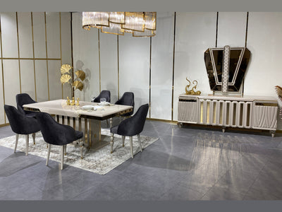 Berlinss 88.5" Wide Buffet With Mirror