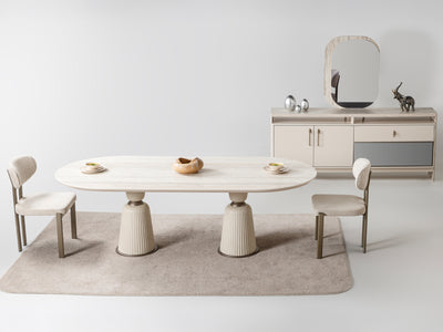 Bern 74.8" Wide 6 Person Dining Table