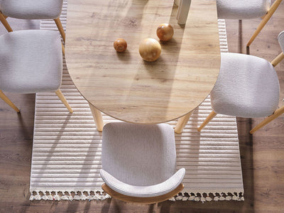 Boheems 20.7" Wide Natural Wood Leg Dining Chair (Set of 2)