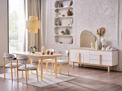 Boheems 80.3" Wide Extendable Dining Table