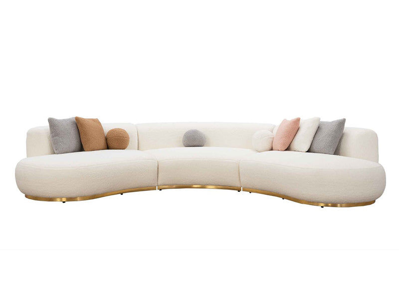 Dora 146" Wide Four Seater Oval Sectional