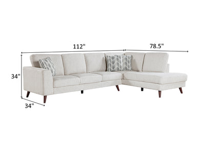 Broadway 112" / 78.5" Wide Sectional