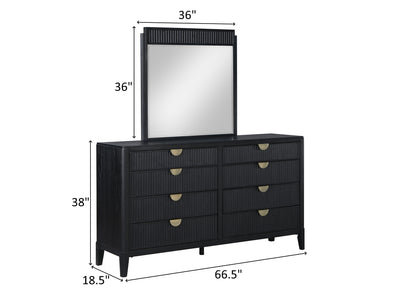 Brookmead 66.5" Wide 8 Drawer Dresser With Mirror