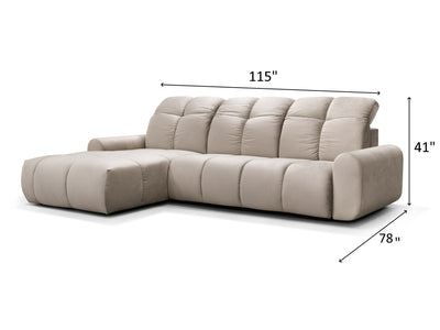 Bullet 115" Wide Convertible Sectional