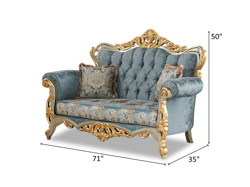 Buse 71" Wide Tufted Traditional Loveseat