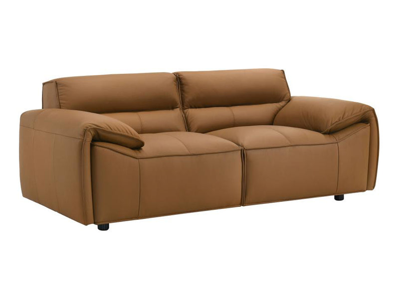 Buxton 74.6" Wide Top Grain Leather Loveseat