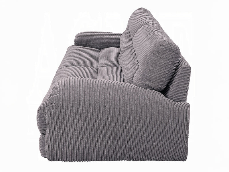 Cadenza 96" Wide Corduroy Velvet 3 Seater Sofa