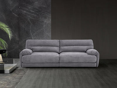 Cadenza 96" Wide Corduroy Velvet 3 Seater Sofa