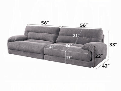 Cadenza 112" Wide Corduroy Velvet 4 Seater Sofa