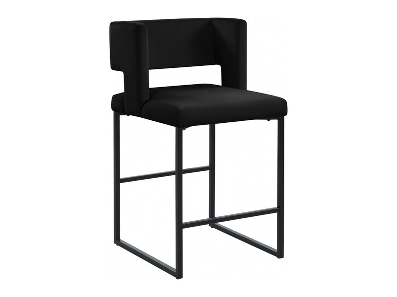 Caleb Velvet Bar Stool (Set of 2)