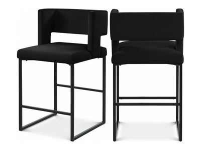 Caleb Velvet Bar Stool (Set of 2)