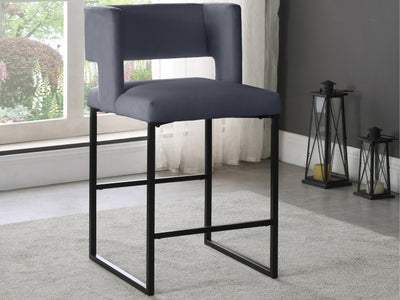 Caleb Velvet Bar Stool (Set of 2)