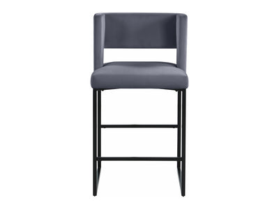 Caleb Velvet Bar Stool (Set of 2)